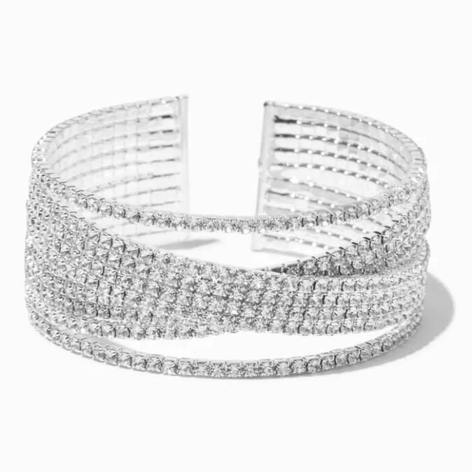 ICING Silver-tone Mega Glam Cuff Bracelet