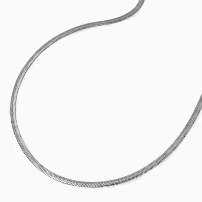 ICING Silver-tone Stainless Steel 4MM Snake Chain Necklace