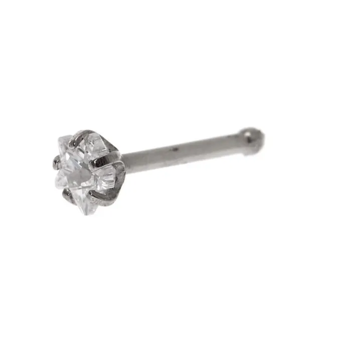 ICING Silver-tone Titanium 20G Star Nose Stud