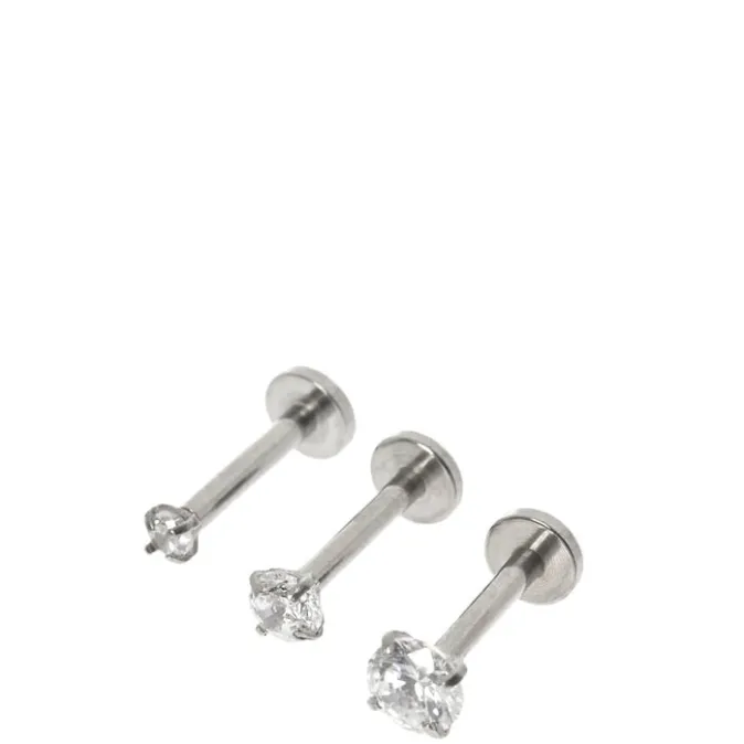 ICING Small, Medium, & Large Crystal Flat Back Helix Studs