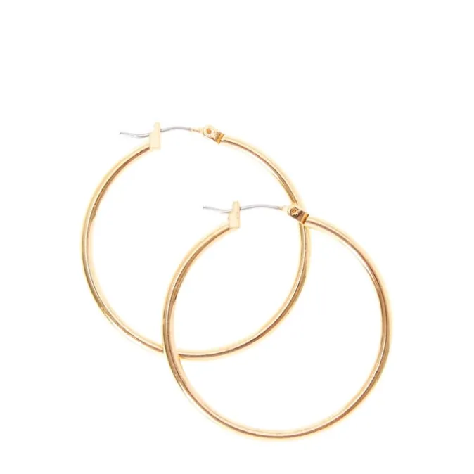 ICING Small Smooth Gold Hoop Earrings