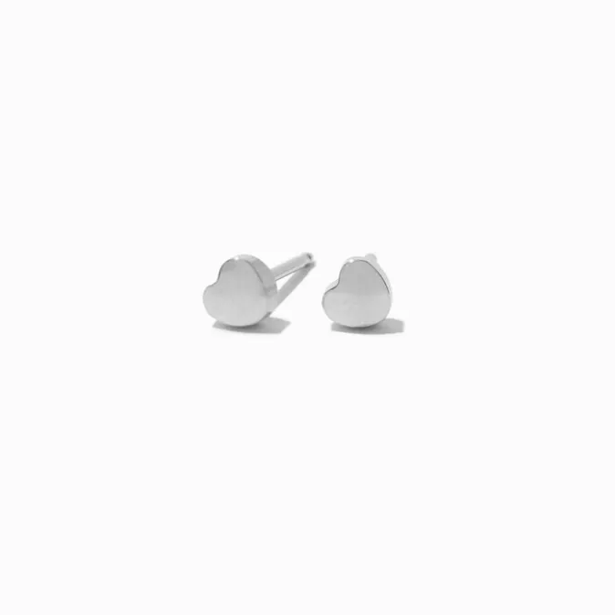 ICING Stainless Steel Heart Studs Ear Piercing Kit with Ear Care Solution