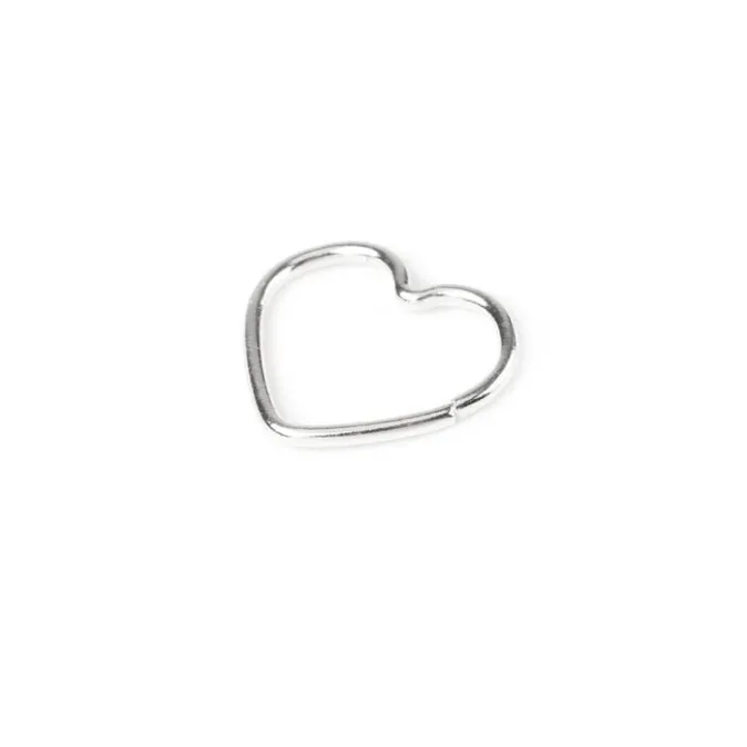 ICING Sterling Silver 22G Heart Clicker Rook Earring