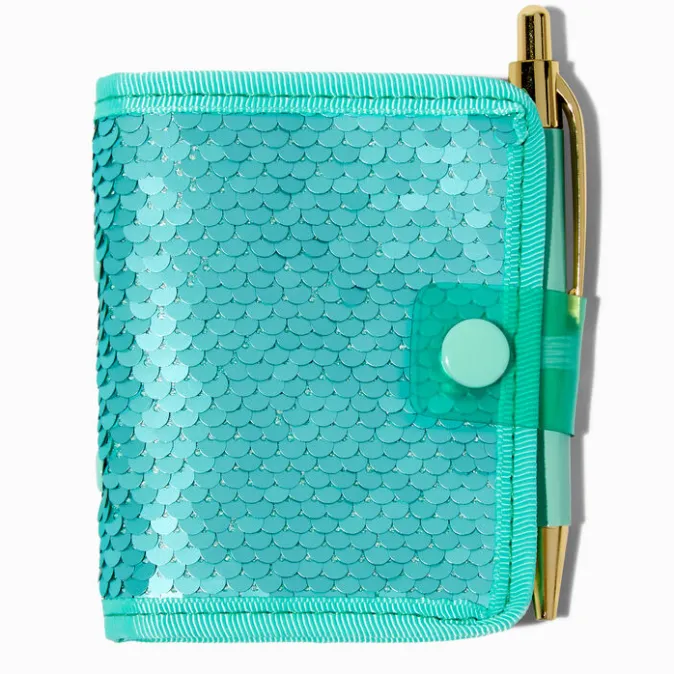 ICING Teal Sequin Mini Journal Notebook