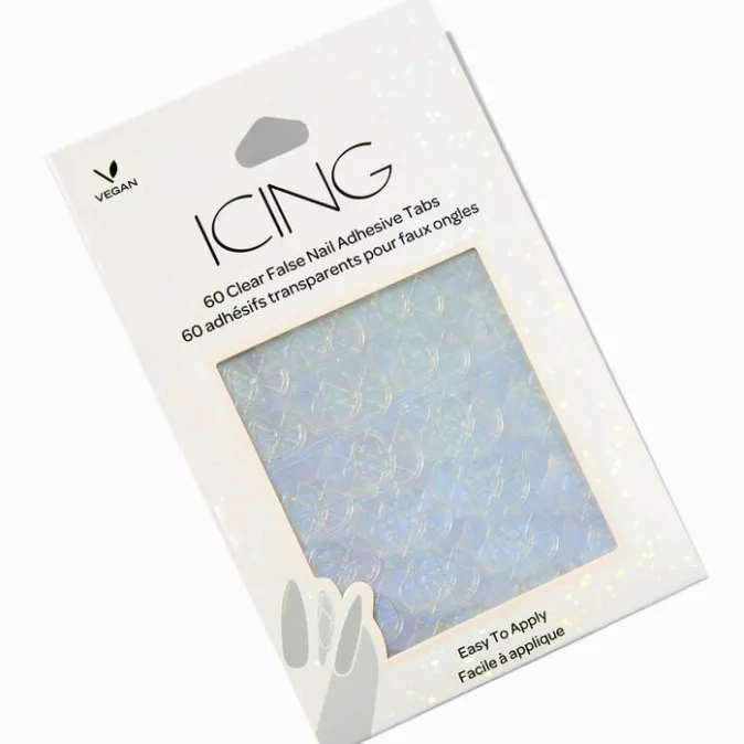 ICING Vegan Faux Nail Clear Adhesive Tabs - 60 Pack