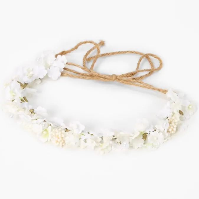 ICING White Flower Crown Headwrap