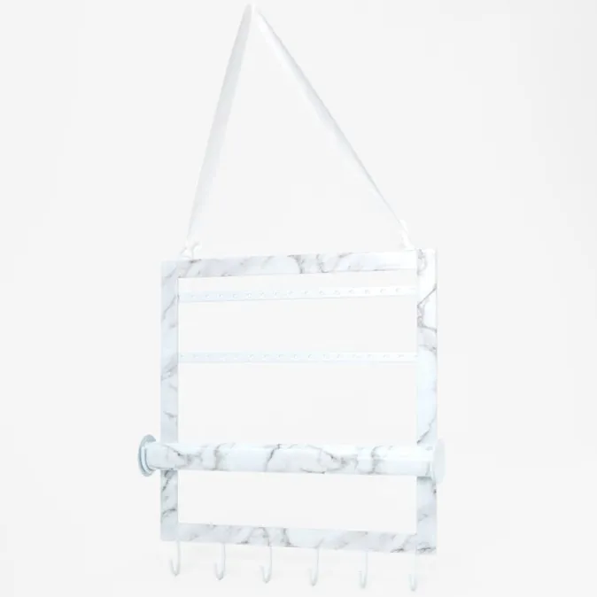 ICING White Marbled Hanging Jewelry Holder