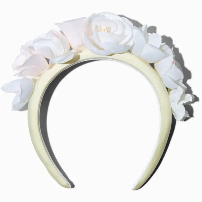 ICING White Rose Flower Crown Headband