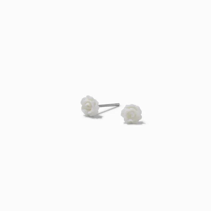 ICING White Rose Stud Earrings